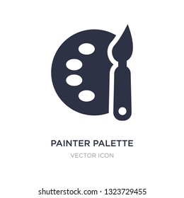 painter palette icon on white background. Simple element illustration from UI concept. painter palette sign icon symbol design.