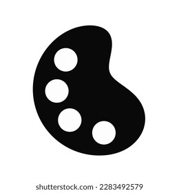 Painter palette  icon vector icon black isolated. Palette symbol.