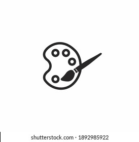 Painter palette icon vector on white background