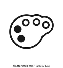 Painter Palette outline icon, vector illustration in trendy design style, isolated on white background. Perfect editable graphic resources for many purposes.
