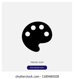 Painter palette sign icon in trendy flat style isolated on grey background, modern symbol vector illustration for web