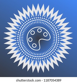 Painter palette vector icon