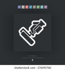 Painter roll icon