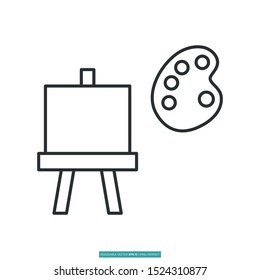 Painter and sculptor icon vector illustration logo template for many purpose. Isolated on white background.