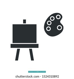 Painter and sculptor icon vector illustration logo template for many purpose. Isolated on white background.