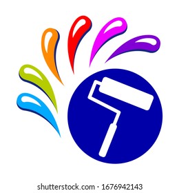 gráfico de servicios de pintor en calidad vectorial
