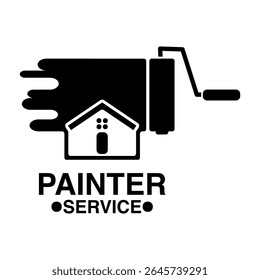 Painter Service House Renovation Logo Design