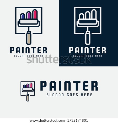 Painter Service Logo Templates Vector