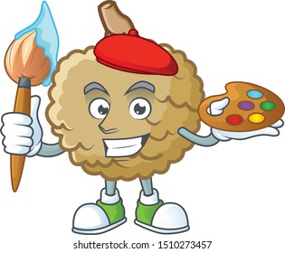 Painter sweet marolo fruit for design character
