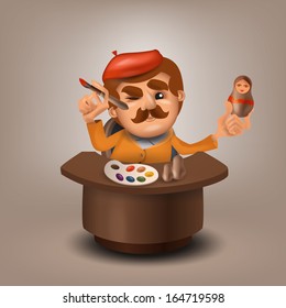 Painter. Vector format