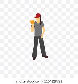Painter vector icon isolated on transparent background, Painter logo concept