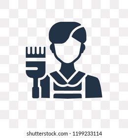 Painter vector icon isolated on transparent background, Painter transparency concept can be used web and mobile