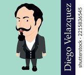 Painter Velazquez Portrait Vector Design