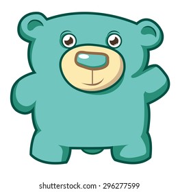 Painterly child's teddy bear cartoon