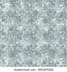 Painterly foliage textured vector seamless pattern background. Abstract monochrome sage grey green backdrop with blended strands of leaves. Botanical dense texture repeat watercolor effect. For summer