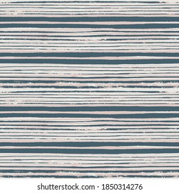 Painterly stripe pattern in earth indigo and blush. Trendy seamless background for fashion, home decor.