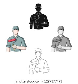 Painter.Professions single icon in cartoon style vector symbol stock illustration web.