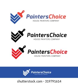 Painters choice,house paint,repair,painting services,painting logo,home,house,Vector logo template
