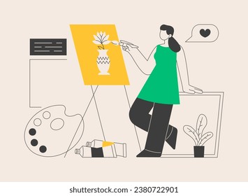 Painting abstract concept vector