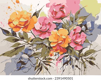Painting Abstract For Background। Vector Background 