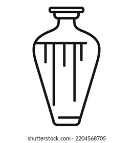 Painting amphora icon outline vector. Vase pot. Ceramic vessel