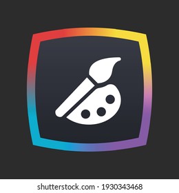 Painting - App Icon Button