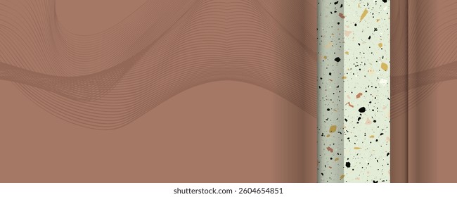 Painting Art MIlk chocolate Paint Abstract background on coffee muted Mocha shade 2025 Mousse color futuristic elements banner