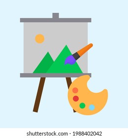 painting art palette icon illustration vector graphic