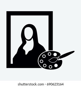 Painting art tool icon vector