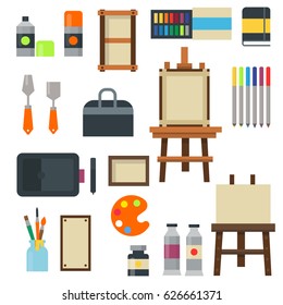 Colored Flat Design Vector Illustration Icons Stock Vector (Royalty ...