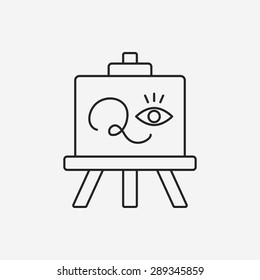 painting artwork line icon