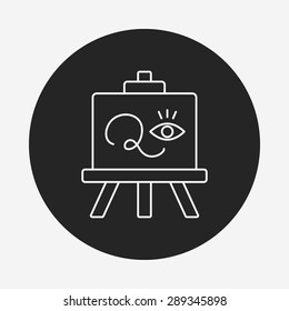 painting artwork line icon