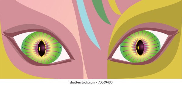 painting of beautiful eye