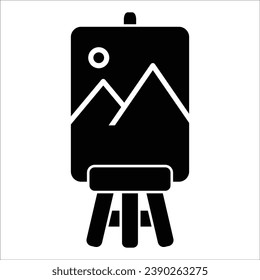 tablero de pintura - plantilla de diseño vectorial de icono de lienzo
