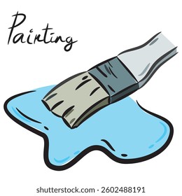 A painting brush for construction