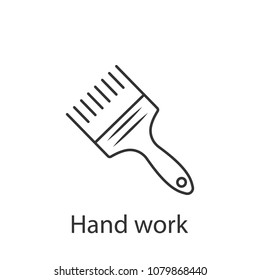 Painting brush icon. Simple element illustration. Painting brush symbol design from Construction collection set. Can be used in web and mobile on white background