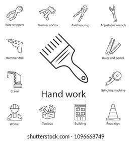 Painting brush icon. Simple element illustration. Painting brush symbol design from Construction collection set. Can be used for web and mobile on white background