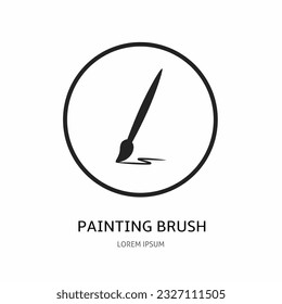 Painting brush logo. Painting brush for business. Stock vector.