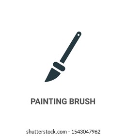 Painting brush vector icon on white background. Flat vector painting brush icon symbol sign from modern art collection for mobile concept and web apps design.