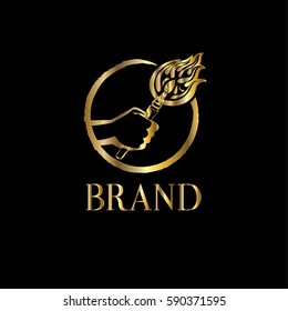 Painting brush vector logo design template
