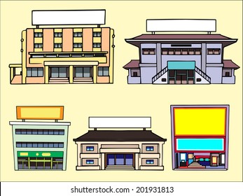 Painting building Hand-painted
