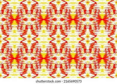 Painting by hand, abstract, suitable for fabric patterns, used with various print work.