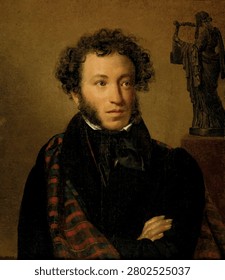 Painting by Pushkin - vector illustration