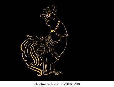 The painting chicken one of the 12 zodiac based on the belief of the people of Asia. This is the year that represents destiny and lifestyle.