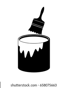 Painting Color Black Vector