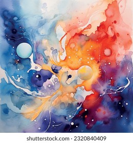 Painting color space. Abstract design. Vector graphics pattern background. Template texture for interior, packaging, wallpaper, textile, paper, interior decoration, picture. SSTKabstract.