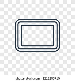 Painting concept vector linear icon isolated on transparent background, Painting concept transparency concept in outline style