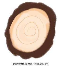 Painting digital tree age circle illustration