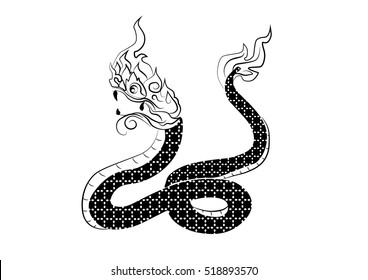 Viper Snake Hand Drawn Vector Illustration Stock Vector (Royalty Free ...