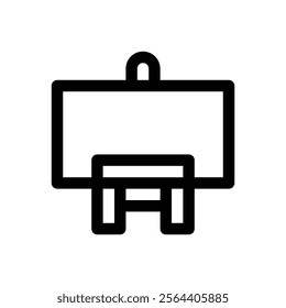 Painting. Editable stroke vector icon.